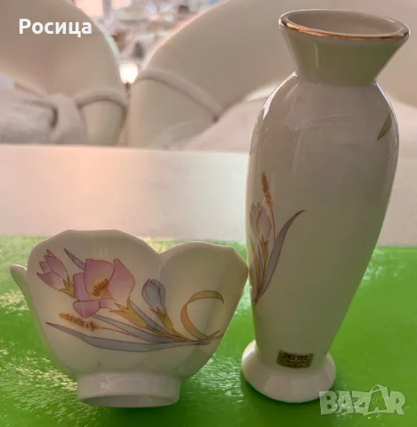 Японска вазa и купичка IVORY, снимка 6 - Вази - 55037835