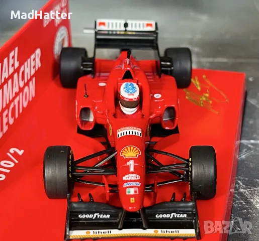 F1 Ferrari F310/2 1996 Schumacher / Ф1 Ферари Ф310/2 Шумахер - 1/43 - Minichamps, снимка 8 - Колекции - 55363052