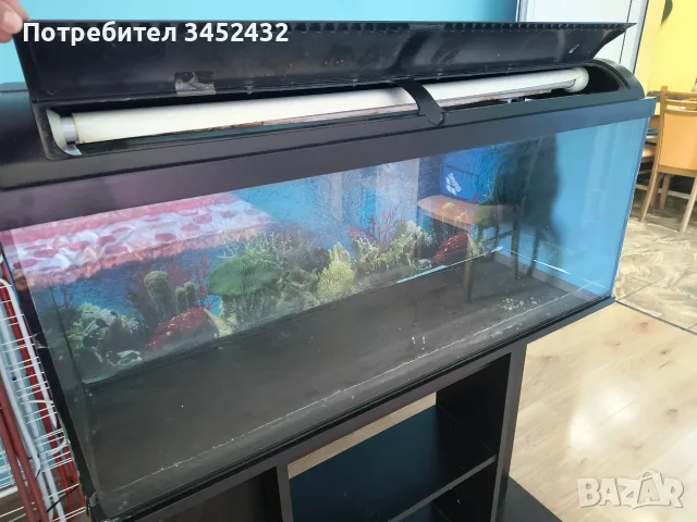 Аквариум с поставка , снимка 2 - Аквариуми - 55430304