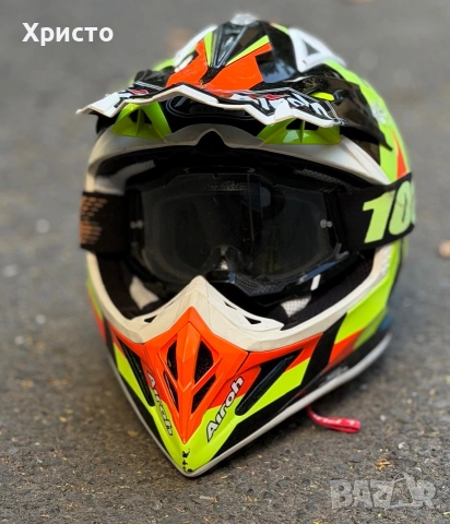Мотокрос каска Airoh Aviator Ace + Очила 100%   