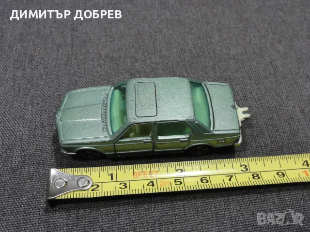 СТАРА РЕТРО МЕТАЛНА КОЛИЧКА MAJORETTE 256 BMW 733I E23, снимка 7 - Колекции - 55428296