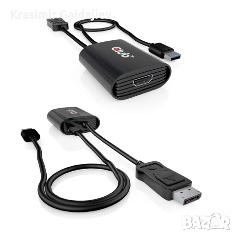 Club 3D CAC-1085 DisplayPort 1.4 към HDMI 4K120Hz HDR активен адаптер, снимка 2 - Кабели и адаптери - 54790564