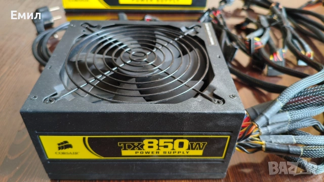 Захранване Corsair TX850 - работещо, стабилно, снимка 3 - Захранвания и кутии - 54041132