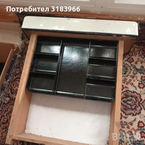 каса сейф. дървено чекмедже с кутия за монети , снимка 13 - Антикварни и старинни предмети - 55361768