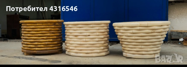 Дървени кашпи, снимка 5 - Саксии и кашпи - 54025204