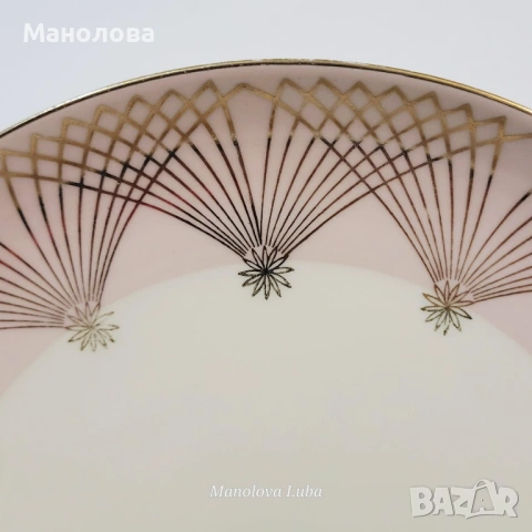 Троен комплект, порцеланова чаша за чай Alka Kunst Bavaria. , снимка 8 - Други ценни предмети - 54011880