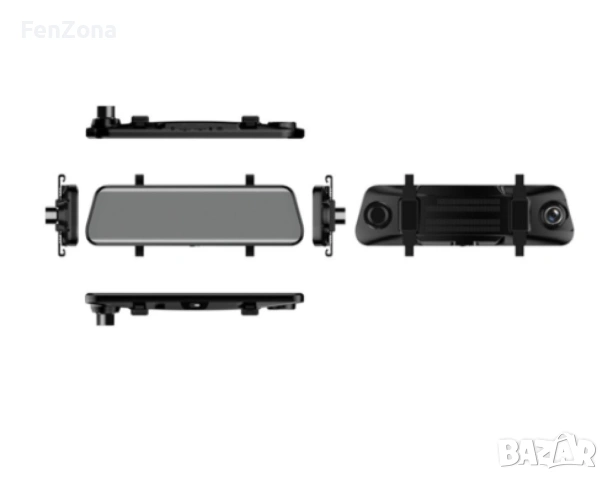 Видеорегистратор - огледало за автомобил с 10 инчов тъчскрийн и двоен запис, снимка 2 - Друга електроника - 54147252