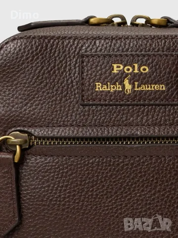 Кожена кросбоди чанта с лого POLO RALPH LAUREN, снимка 5 - Чанти - 55679914