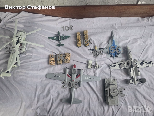 Продавам макети на танкове и самолети от втората световна и 90те 