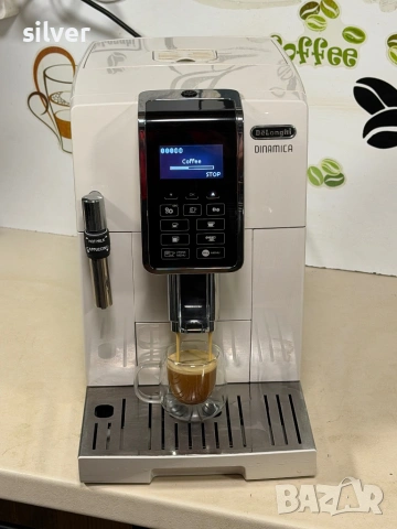 Кафемашина кафе автомат delonghi dinamica с гаранция, снимка 4 - Кафемашини - 54842620