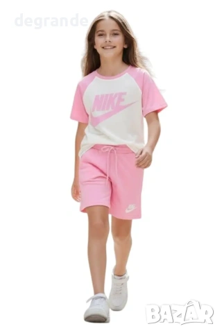 👚Детски Комплект за Момиче 💫Nike💫 Розово Бежово Лилаво 🤌2 4 6 8 10г.