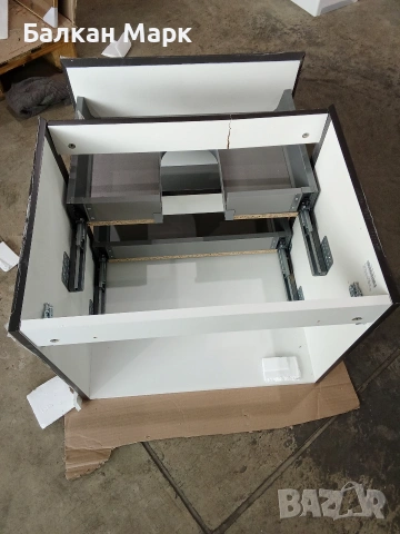 ЗАГЛАВИЕ: Шкаф за баня 60х45 см – СЪС ЗАБЕЛЕЖКИ! Плавно затваряне, снимка 2 - Шкафове - 54164606