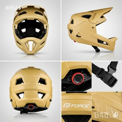 Кросова каска VENOM, Full Face, EN Сертифицирана, Модулна, Регулируема, Размер: S/M, снимка 10 - Аксесоари за велосипеди - 54148238