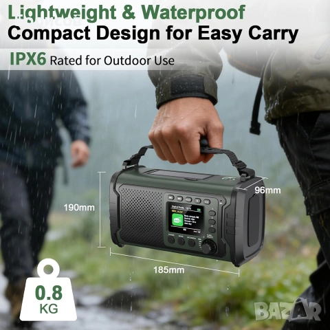 МУЛТИФУНКЦИОНАЛНО АВАРИЙНО СОЛАРНО РАДИО ,27000mah , снимка 7 - Радиокасетофони, транзистори - 55232300