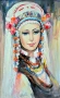 Картина "Българка", худ. В. Вълова, снимка 2