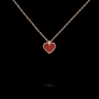 Van Cleef & Arpels VCA Rose Gold Red Carnelian Sweet Heart Дамско Колие, снимка 7