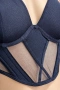Hunkemöller сутиен/корсет 80B в черно с тюл и ефектен дизайн, снимка 3