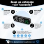 Електронен настолен LED часовник с термометър аларма постоянно светещ на ток USB за дома офиса нов, снимка 5