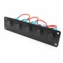 Панел с 5 ON/OFF превключвателя със синя LED светлина 12V/24V 20A – за тунинг, лодки, камиони 10306, снимка 5