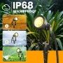 Нови лампи 6 броя LED градински спотове IP68 20 м 3200K външно осветление двор алея, снимка 2