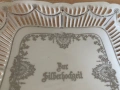 Винтидж порцеланова ажурна чиния / поднос „Zur Silberhochzeit“ – Германия, около 1950–1960 г.  , снимка 2