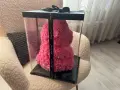 Мече от рози InLove 40 см с кутия, чисто ново, подарък, снимка 6