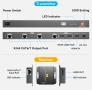 VEDINDUST HDMI удължител, сплитер, 1 вход/6 изхода през Cat6/7 HDMI през Ethernet до 50M, снимка 4