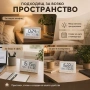 Електронен настолен часовник дигитален с осветление температура аларма, снимка 2