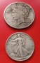 Half Dollar USA-1945 г-1 Dollar USA-1926 г.Сребро!Изгодно!, снимка 1