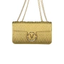 Луксозна златиста дамска чанта през рамо Valentino Pattina Bubble с верижка, снимка 1