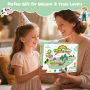 SIMPLIPLAY Комплект дървено влакче за малки деца 3-5 години, Монтесори, 49 части, снимка 8