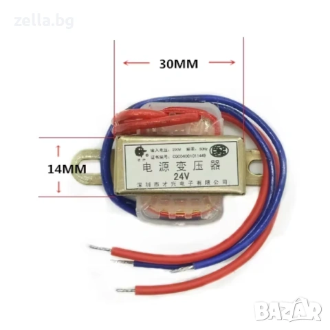 Трансформатор 230V AC към 24V AC 10W – Преобразувател на напрежение за автоматизация и LED 10344, снимка 4 - Друга електроника - 54672420