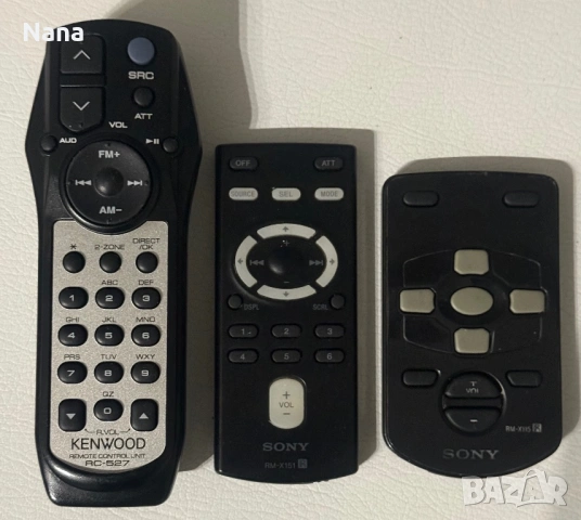 Дистанционни Кар аудио SONY, JVC, KENWOOD, CLARION 10€ за брой, снимка 10 - Радиокасетофони, транзистори - 54182959