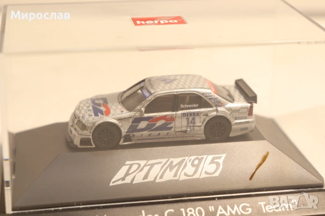 HERPA H0 1/87 MERCEDES C 180 DTM AMG РАЛИ МОДЕЛ КОЛИЧКА, снимка 2 - Колекции - 54758588