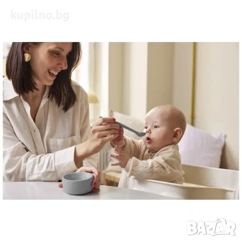 Комплект от 2 силиконови купички с бебета Everyday Baby,  сиви