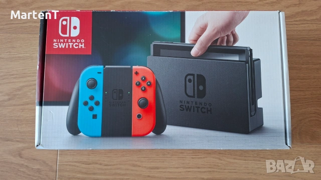 Nintendo Switch Neon Red/Blue, V1 unpatched, 128GB sd card с EmuNAND мод, снимка 2 - Nintendo конзоли - 55153851