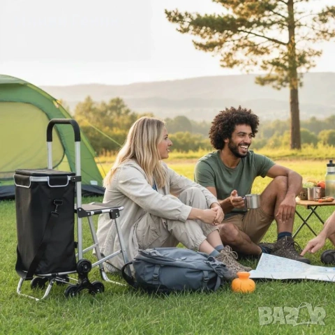 Пазарска количка HOMCOM, 40л чанта , снимка 7 - Други стоки за дома - 54187999