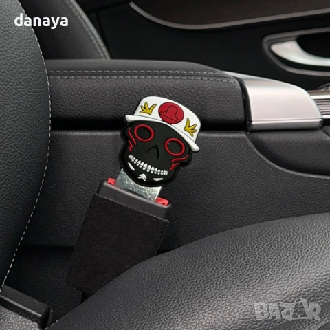 6495 Залъгалки за колан закопчалки Череп, 2 броя, снимка 2 - Аксесоари и консумативи - 54015345