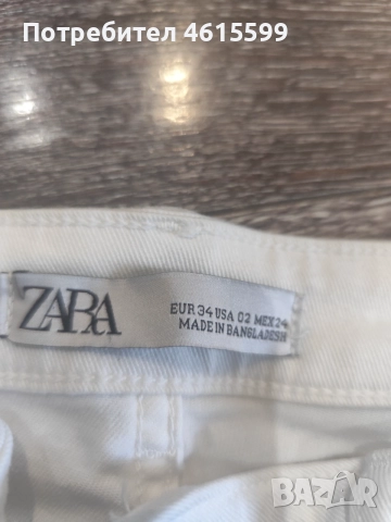 бели дънки на Zara, снимка 6 - Дънки - 55178100
