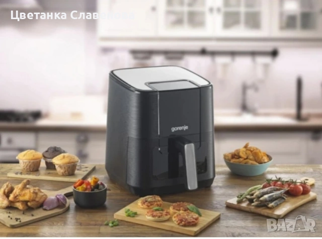 Еърфрайер ФРИТЮРНИК 5.4 литра С ГОРЕЩ ВЪЗДУХ GORENJE AF1350DWB, снимка 4 - Фритюрници - 53978192