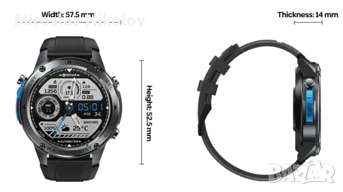 Zeblaze Stratos 2 Ultra - Смарт часовник / Smartwatch, снимка 2 - Мъжки - 54117110