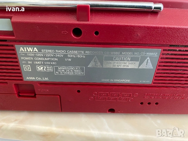 Aiwa CS-W660, снимка 7 - Радиокасетофони, транзистори - 54165823