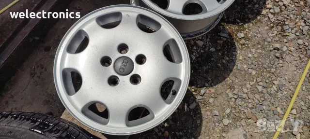 Алумивиеви оригинални джанти AUDI 15 цола 5x112 6J ET45 57.1 - 5броя, снимка 5 - Гуми и джанти - 55680521