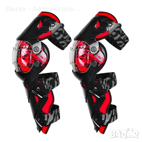 Мото наколенки PA968 комплект 2 бр. карбон зелени/червени, снимка 2 - Аксесоари и консумативи - 53960713