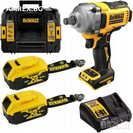 Акумулаторен ударен гайковерт DeWALT 18V – 812 Nm, 2x5Ah