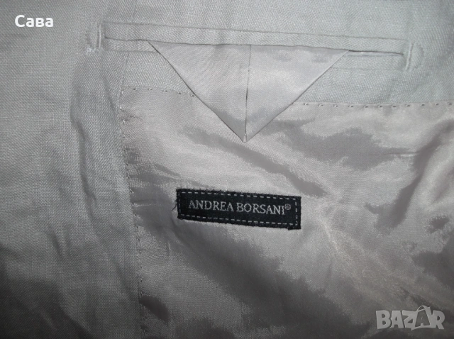 Ленено сако ANDREA BORSANI  мъжко,Л, снимка 2 - Сака - 54839645