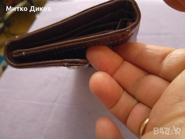 Портмоне естествена кожа ново 158х98мм, снимка 2 - Портфейли, портмонета - 54807303