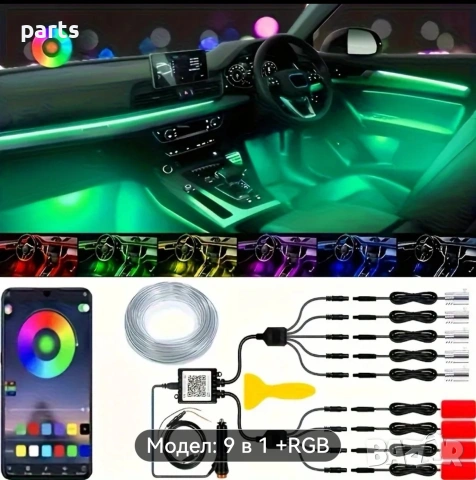 Лед осветление за автомобил 9 в 1 , снимка 3 - Аксесоари и консумативи - 54371998