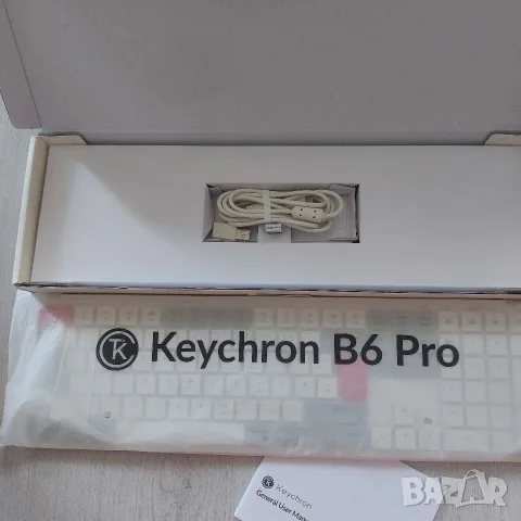 Премиум безжична клавиатура Keychron B6 Pro Ultra-Slim (Retro Red) – Пълен комплект, снимка 7 - Клавиатури и мишки - 55477626