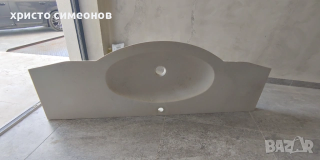 Мивка от лят камък 140 см.  Цвят камък варовик Тегло 45-50кг.  Без забележки, снимка 7 - Мивки - 54919602